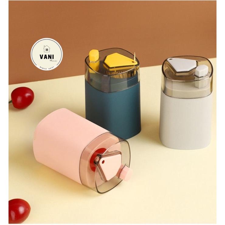 Hủ đựng tăm thông minh có nút nhấn tự động lấy tăm, decor bàn ăn - Hộp đựng tăm xỉa răng nhấn nhả tăm tự động tiện lợi