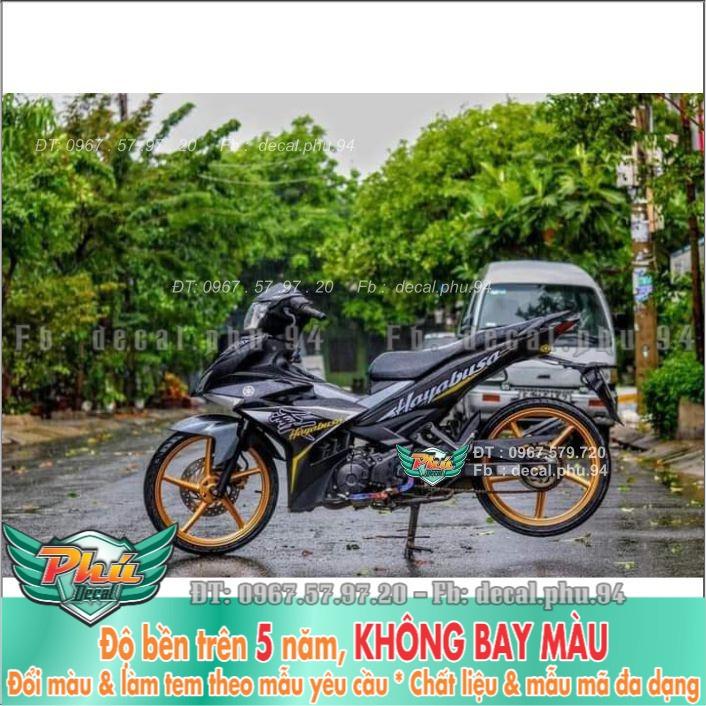 Tem rời Exciter 150 đen Hayabusa  -1
