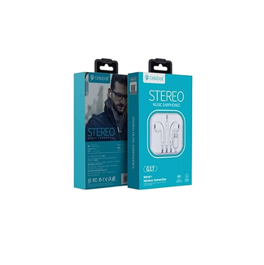 Tai nghe nhét tai có dây cổng lightning Celebrat G17 cho IOS có Mic - Hàng chính hãng