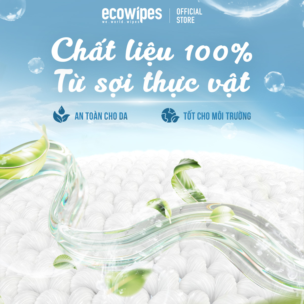 Khăn Ướt Flushable EcoWipes Gói 1 Tờ Khăn Lau Vệ Sinh Tự Phân Hủy Trong Nước