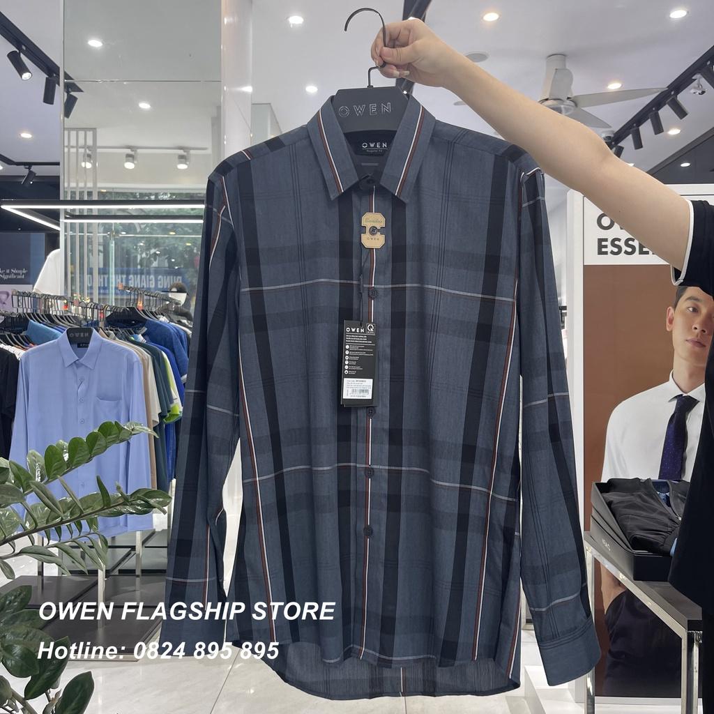 Áo Sơ mi Owen nam dài tay dáng Regular sợi Tre mềm mịn mát Mã AR220883D
