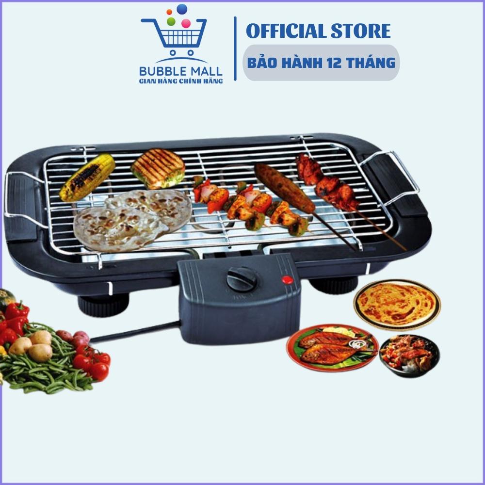 Bếp nướng điện không khói BBQ Electric Barbecue Grill 2000W có khay đựng dầu mỡ tháo lắp dễ dàng, an toàn, tiện lợi