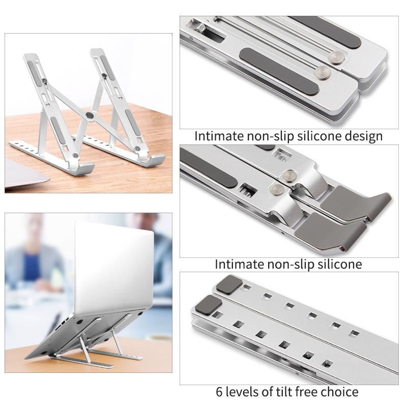 Giá Đỡ Nâng Chiều Cao Laptop Bằng Hợp Kim Nhôm Có Thể Gấp Gọn Tiện Dụng