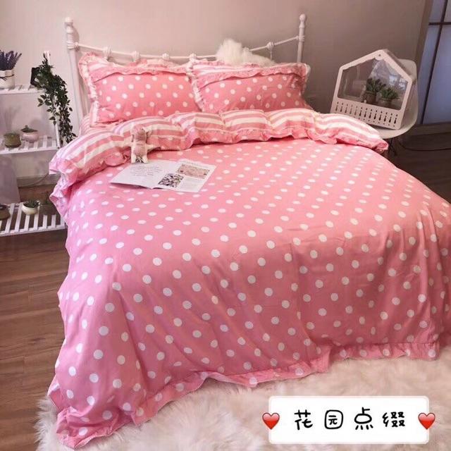 Bộ ga gối Cotton đũi