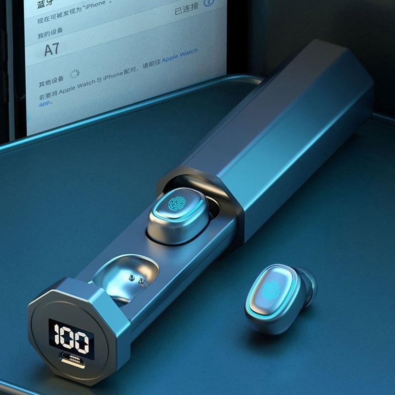 Tai Nghe Bluetooth Không Dây HiFi TWS A7 TWS 9D Âm Thanh Nổi Hỗ Trợ Dấu Vân Tay