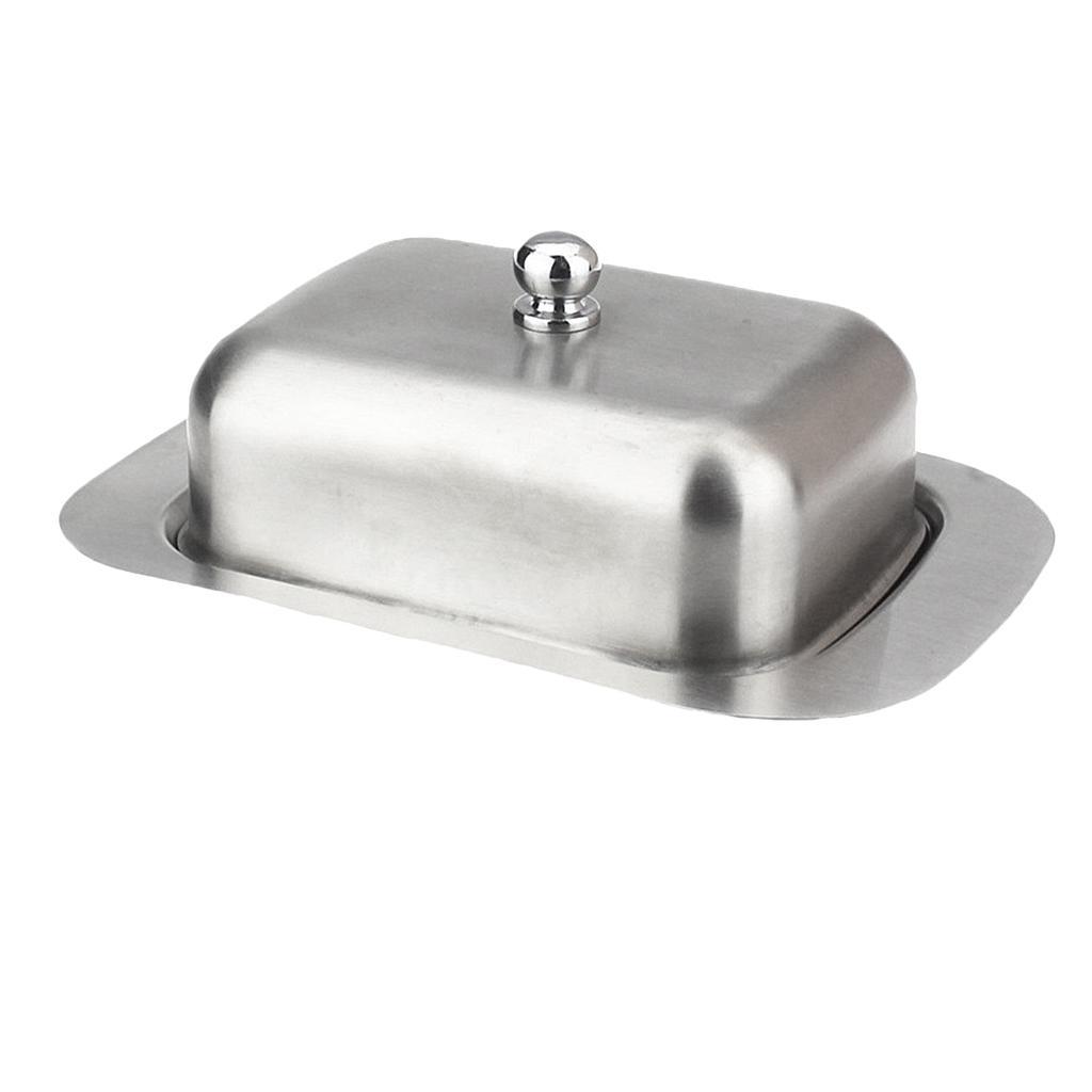 2-3pack Stainless Steel Butter Dish Serving Tray stainless steel lid