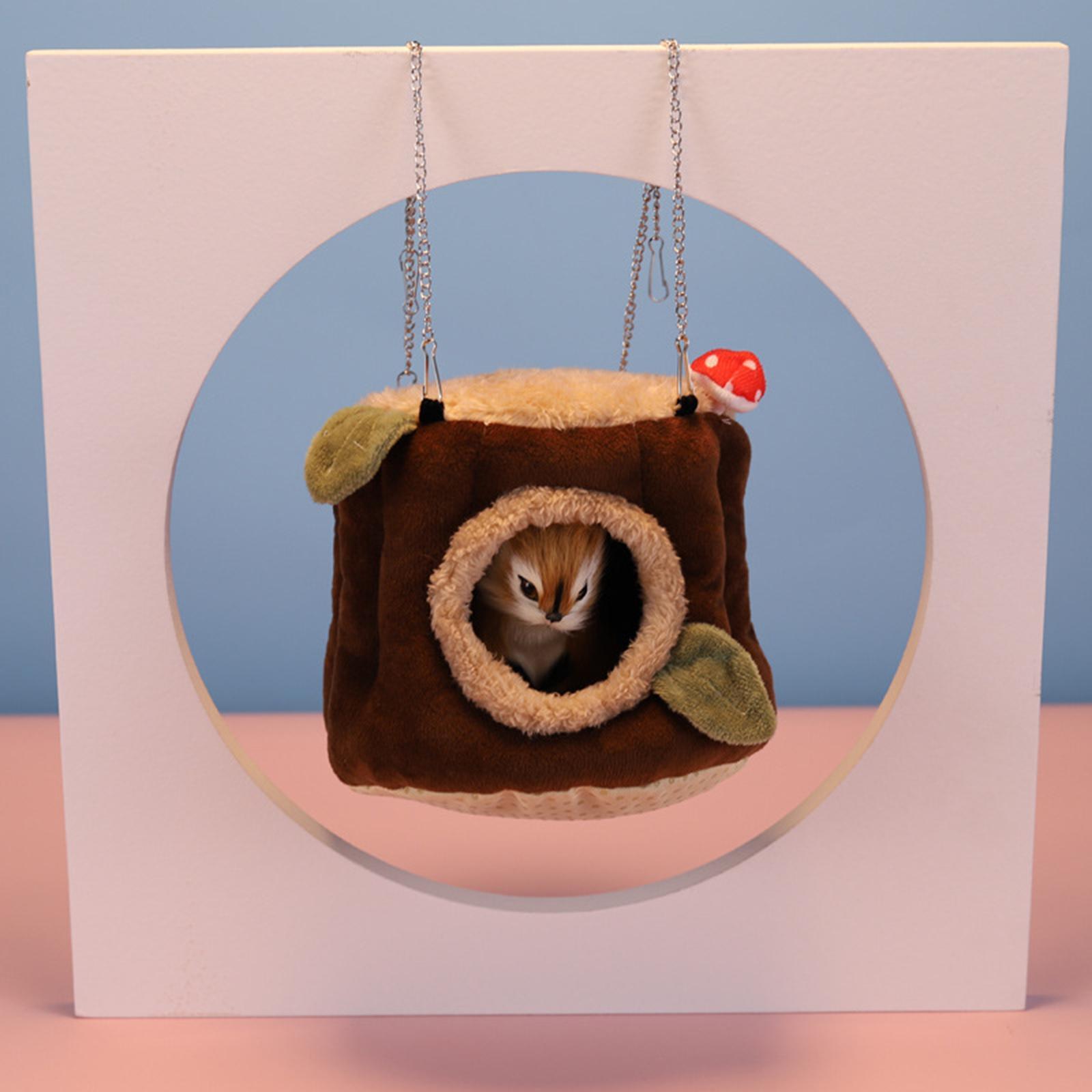 Rat Hamster House Bed Winter Warm Fleece Small Pet Squirrel Chinchilla Rabbit Guinea Bed House Cage Nest Accessories