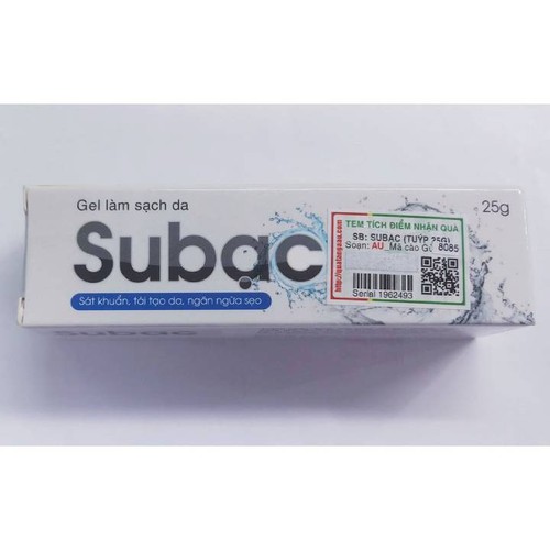 GEL LÀM SẠCH DA &amp; KHÁNG KHUẨN SUBẠC