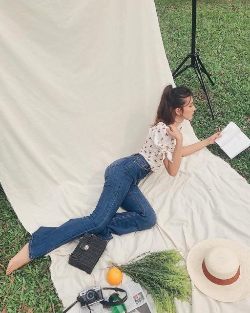 QUẦN JEANS LOE DÁNG DÀI- ống Bass dài jeans mềm giãn