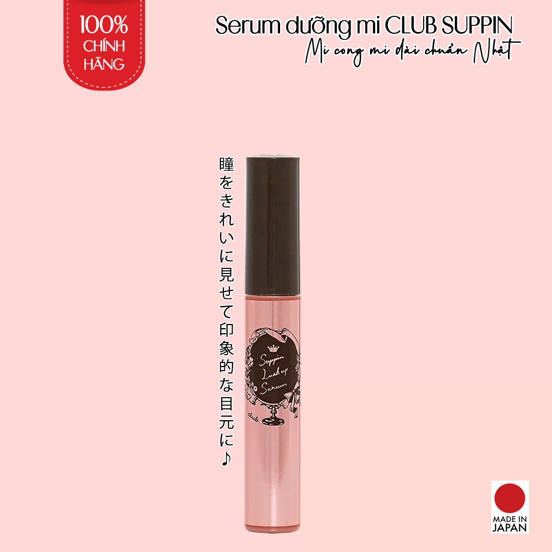 Serum Tinh Chất Dưỡng Dài, Dày Mi Nhật Bản Chiết Xuất Tơ Kén Tằm Club Suppin Lash Up Serum