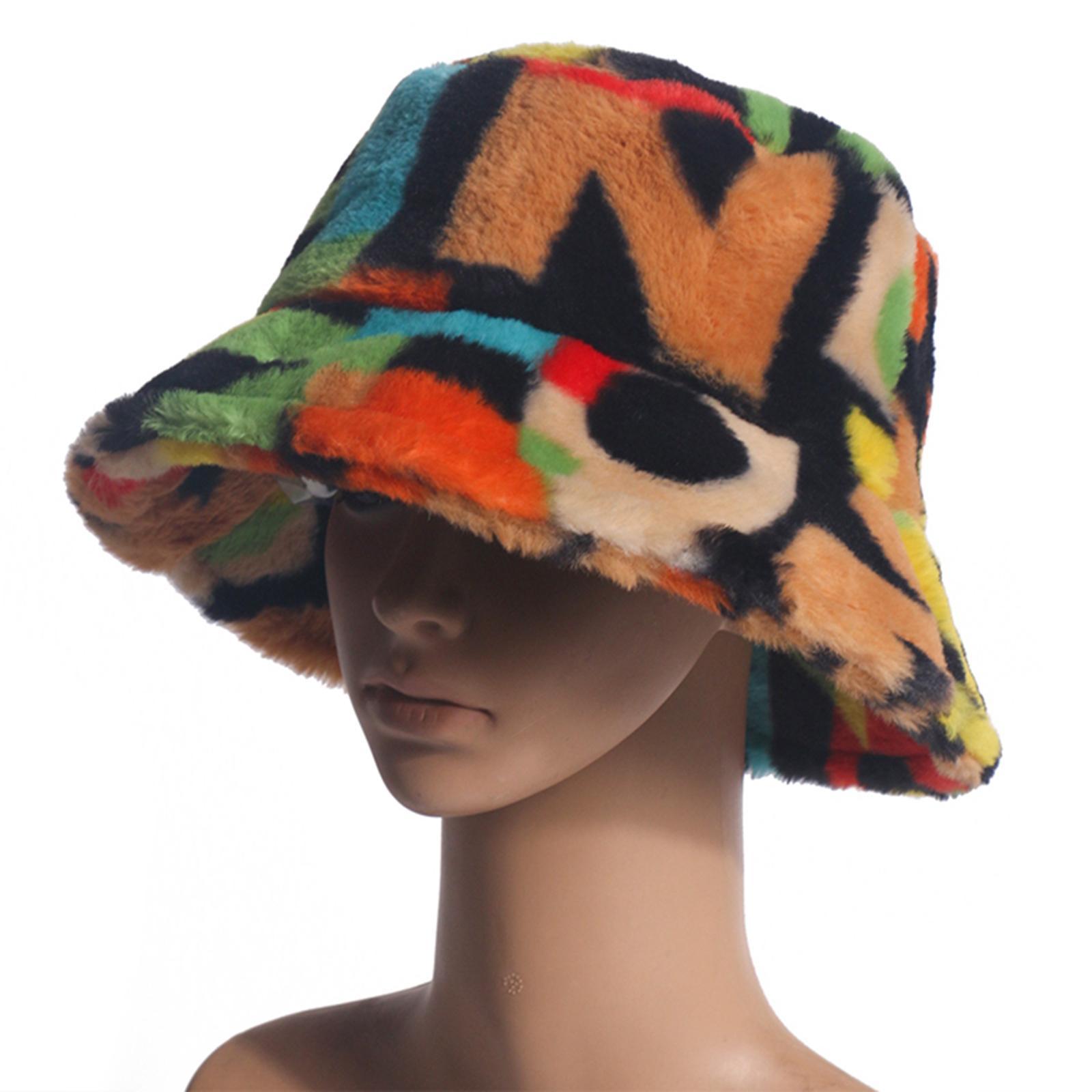 Cozy Bucket Hat 56-58cm Women Men block Fisherman Hat   Colorful