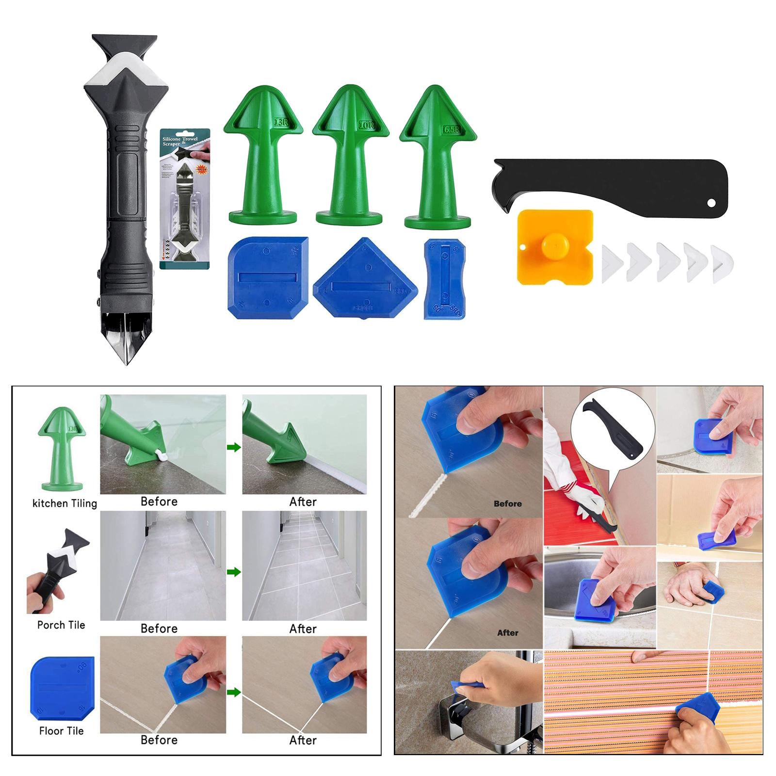 15x Caulking Tool Kit Caulking Nozzle Applicator Finishing Tool for Window