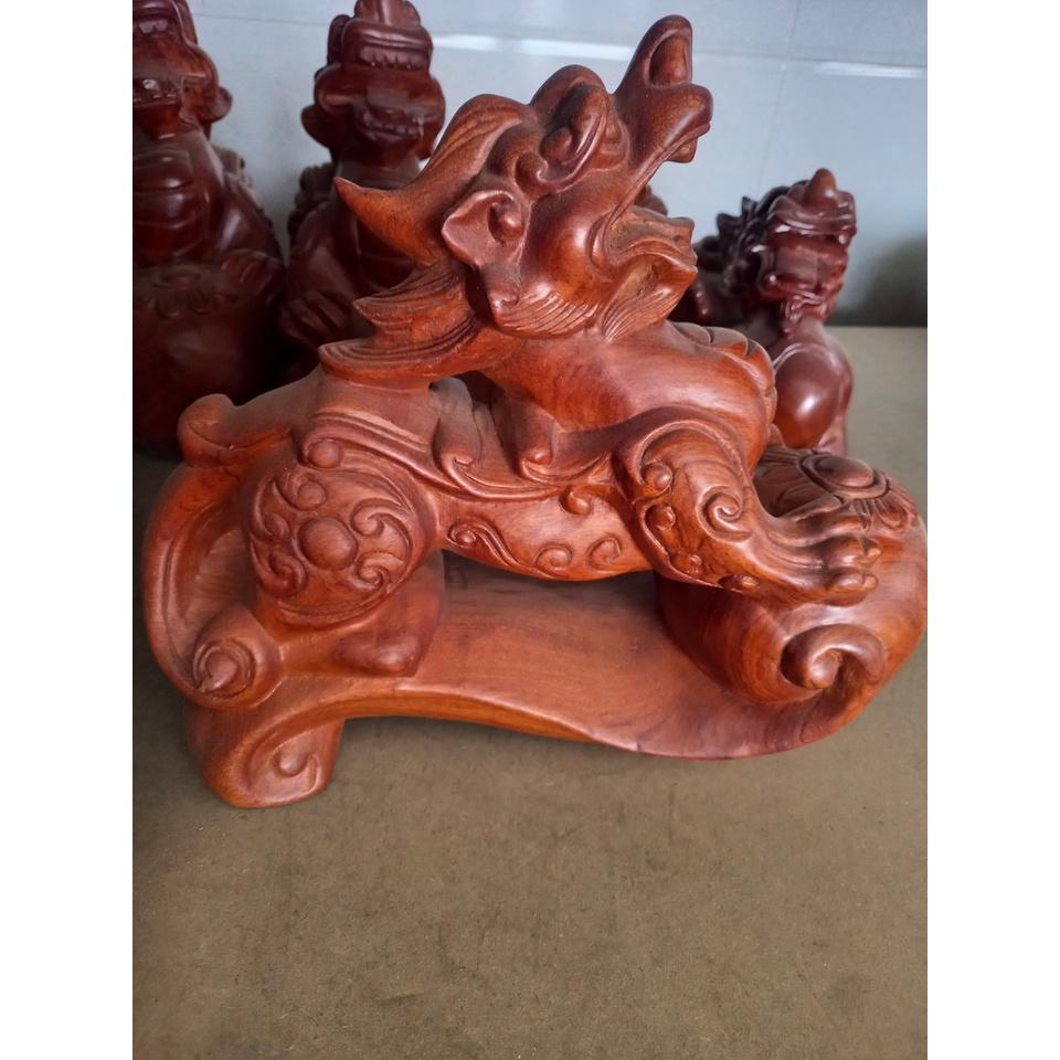 Cặp tỳ hưu gỗ hương ngang 30cm