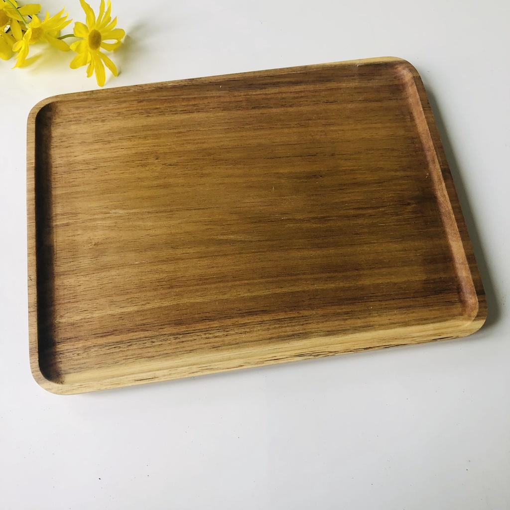 KHAY GỖ KEO Nguyên Khối 32x24x2 cm, Khay Gỗ Làm Thủ Công, Đựng Trà Bánh, Trái Cây, Chụp Ảnh Trang Trí
