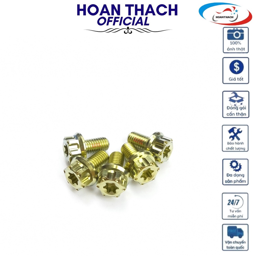 Ốc 8L10 Titan Vàng Đầu Salaya dùng cho nhiều dòng xe HOANTHACH SP017499 (giá 1 con)