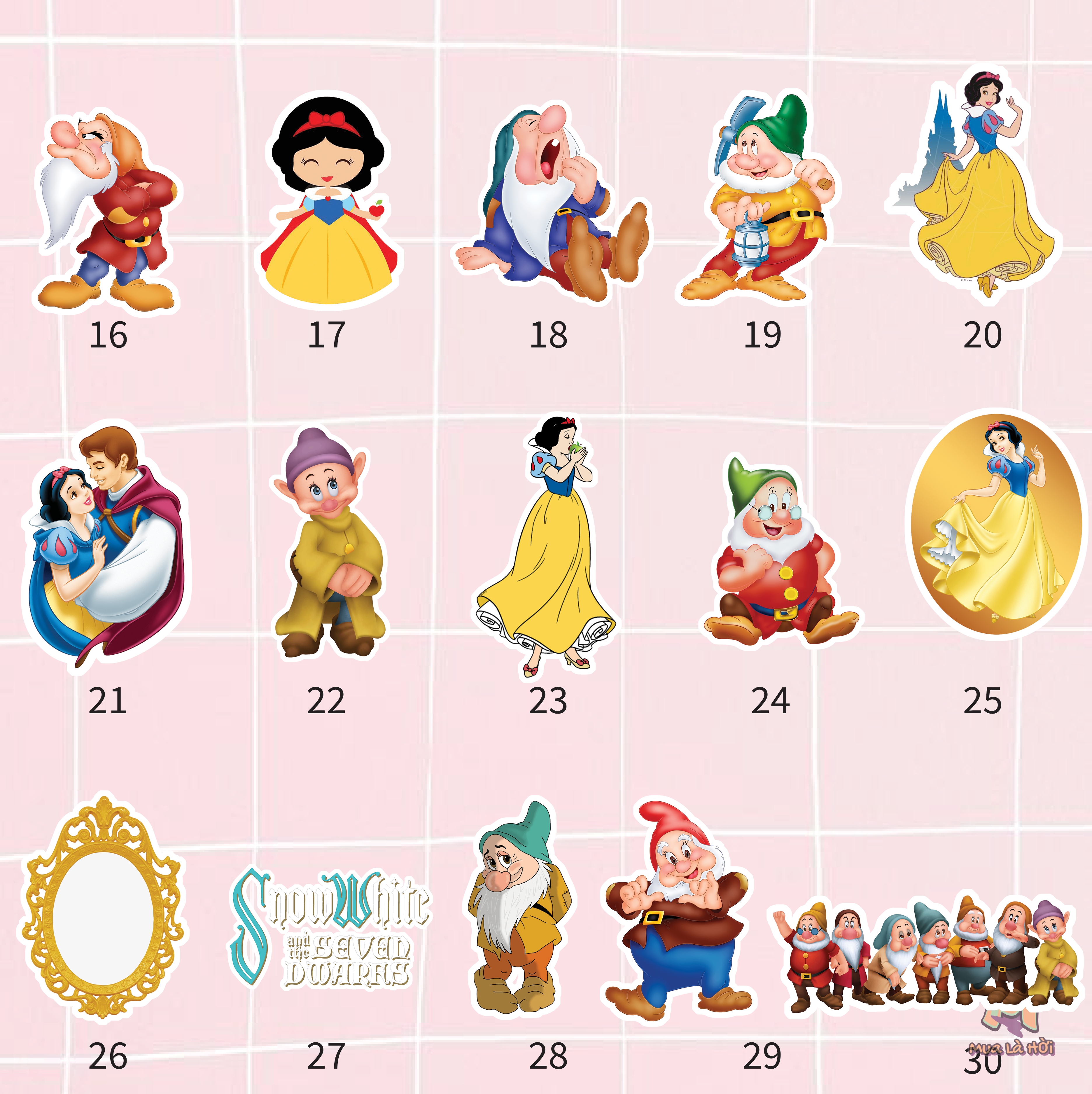 Túi Tote in hình chủ đề Snow White and The Seven Dwarfs (Bạch Tuyết và bảy chú lùn)