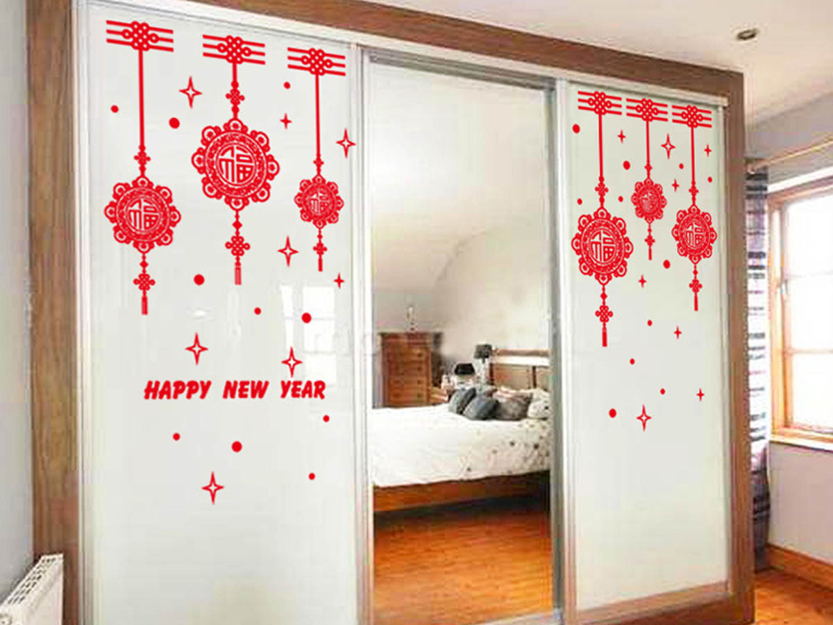 Decal trang trí tết - dâu treo tài lộc to