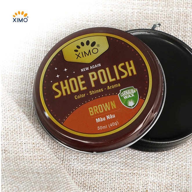 Xi đánh giày dạng sáp phục hồi và đánh bóng giày, đồ da SHOE POLISH 50ml