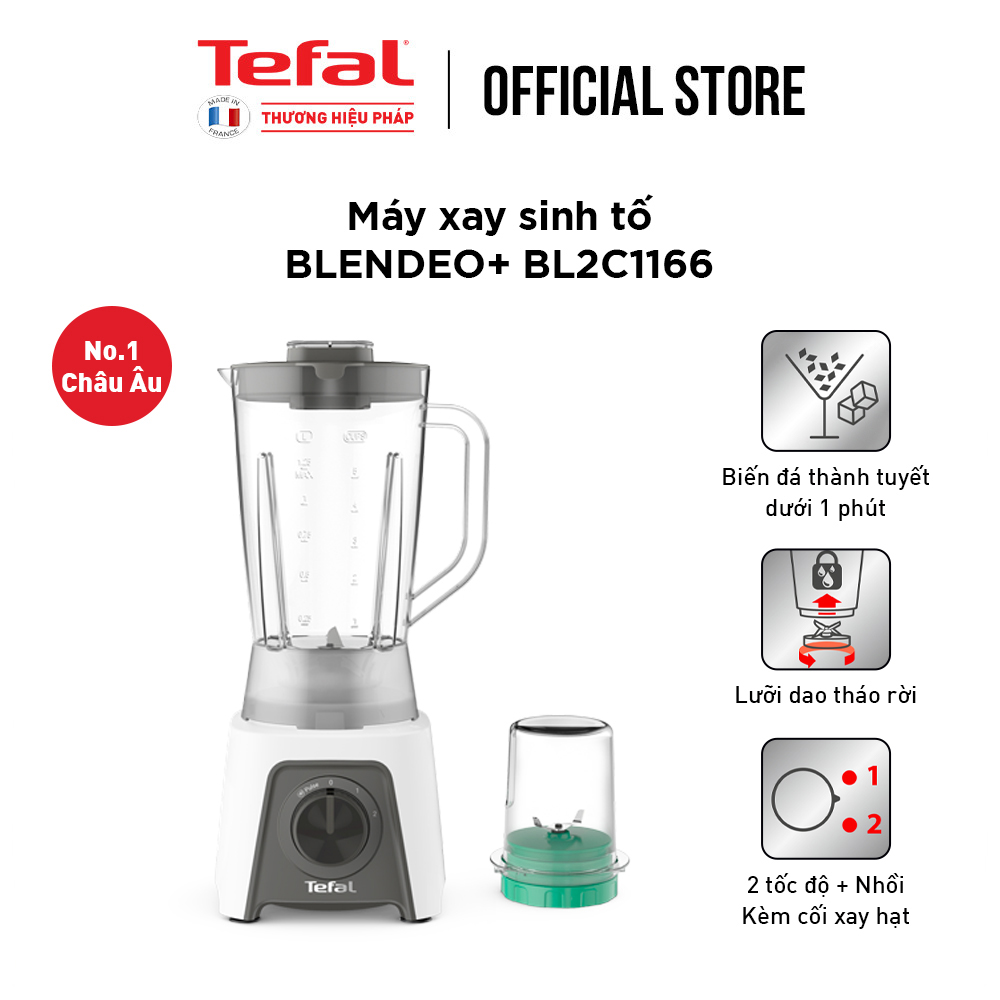 Máy xay sinh tố có cối xay khô Tefal BL2C1166 - 1.5L - Hàng chính hãng