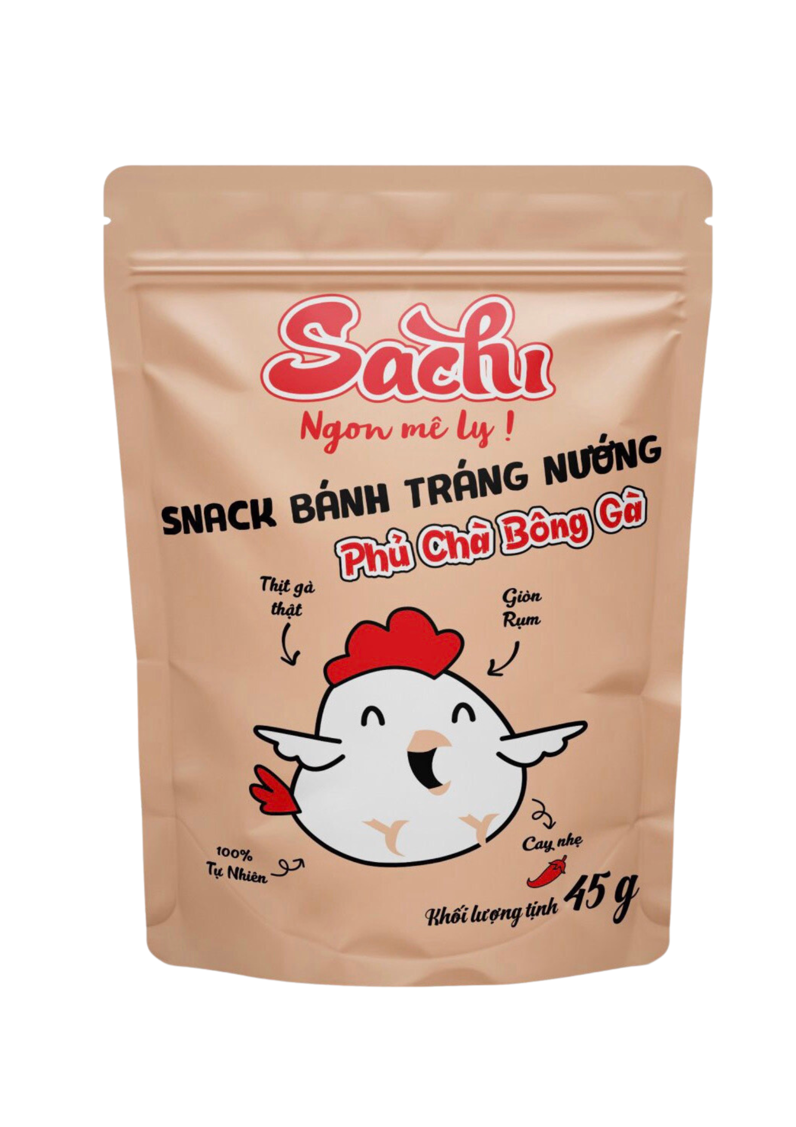 Snack Sachi bánh tráng Vị Gà -  Thùng 50 gói