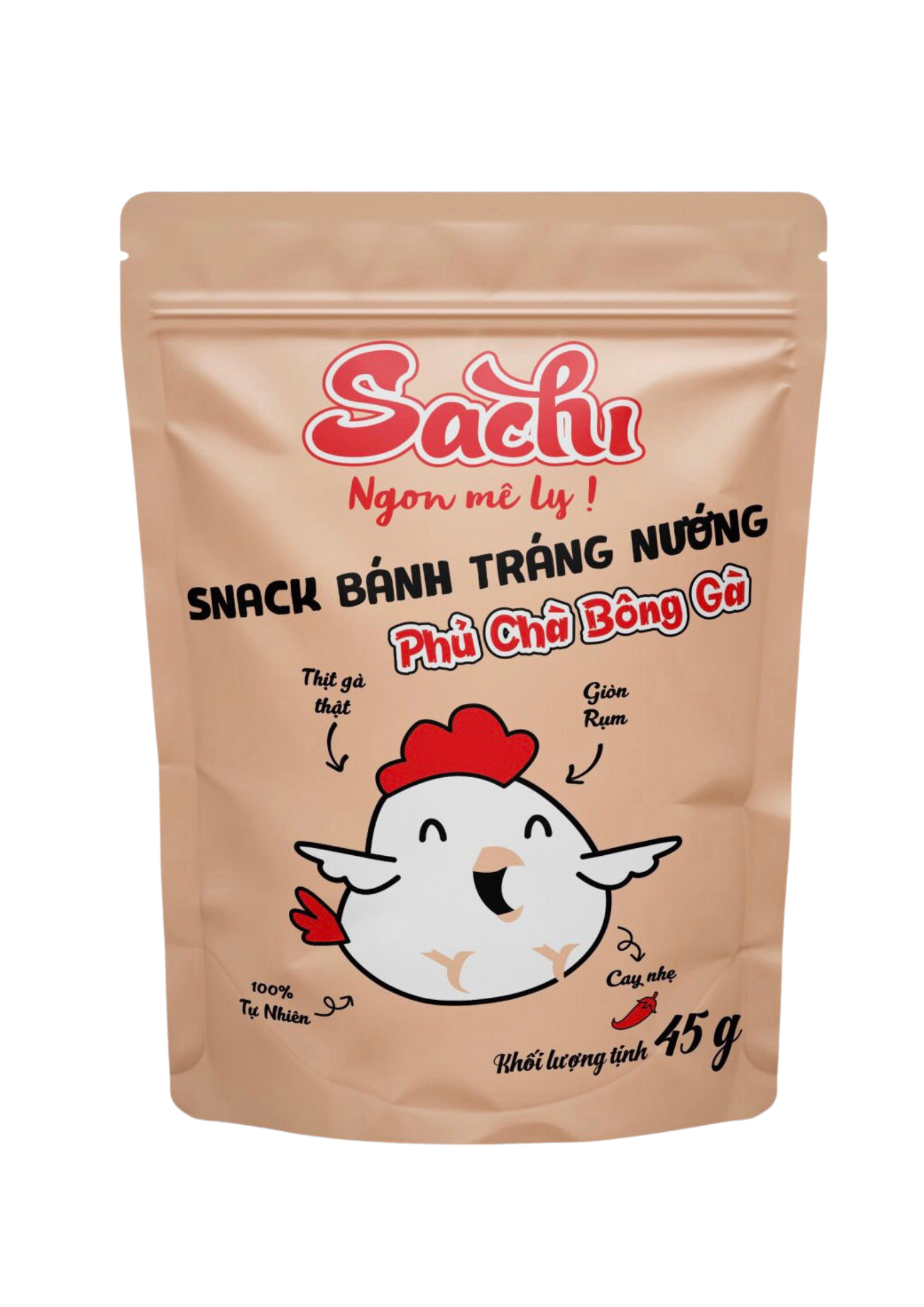 Snack Sachi bánh tráng Vị Gà -  Thùng 5 gói