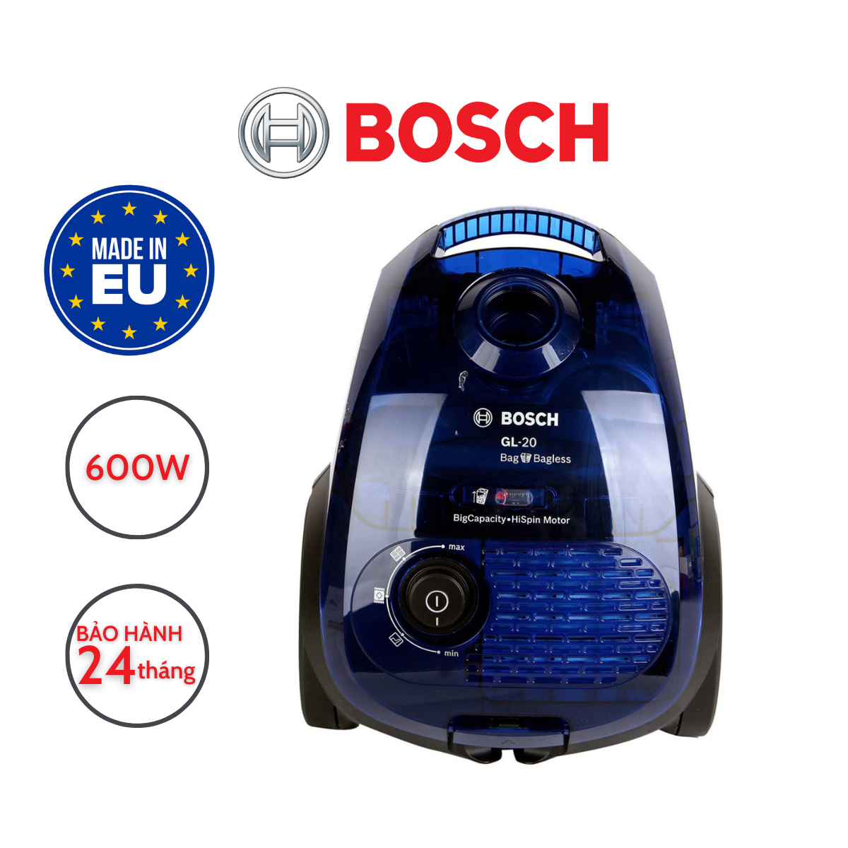 Máy hút bụi Bosch BGL2UA2018 GL-20 - SX tại Ba Lan - Hàng chính hãng