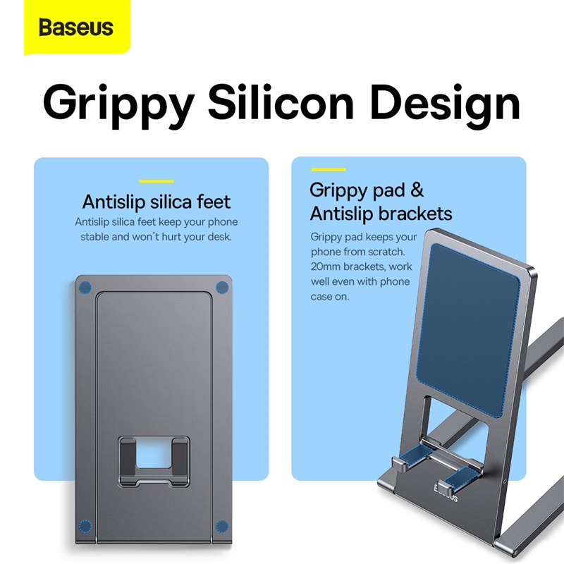 Giá Đỡ Điện Thoại Và Máy Tính Bảng Xếp Gọn Baseus Foldable Metal Desktop Holder - Hàng chính hãng