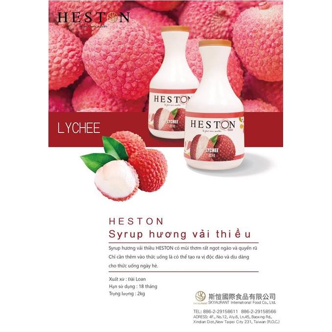 Syrup vải hiệu Heston Đài Loan 2000ml