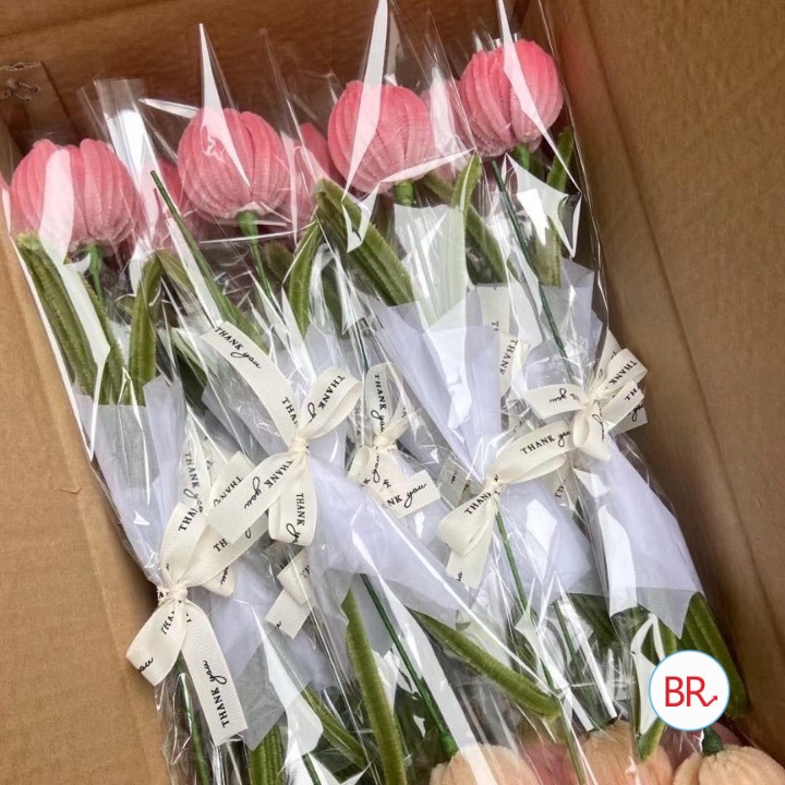 Set quà tặng hoa tulip kẽm nhung