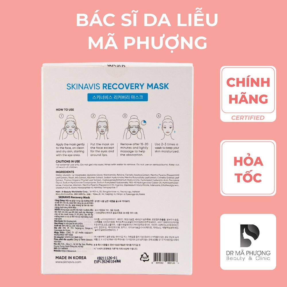 Mặt nạ cấp ẩm phục hồi skinavis Xanh Recovery Mask - Phục hồi hư tổn - Giúp da chắc khỏe