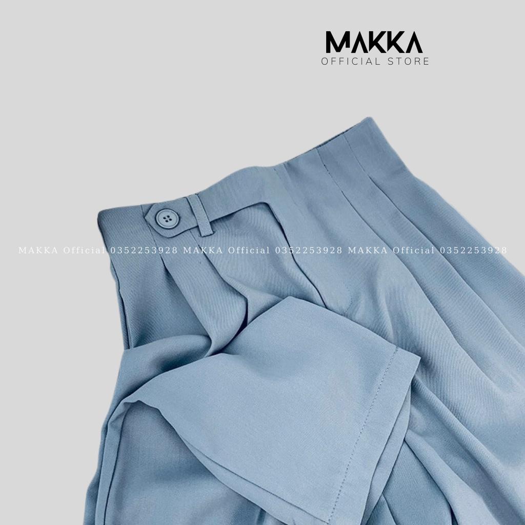 Quần baggy 1 khuy lệch chun sau đi làm đi chơi 4 màu đen trắng xanh kem BAGGY1
