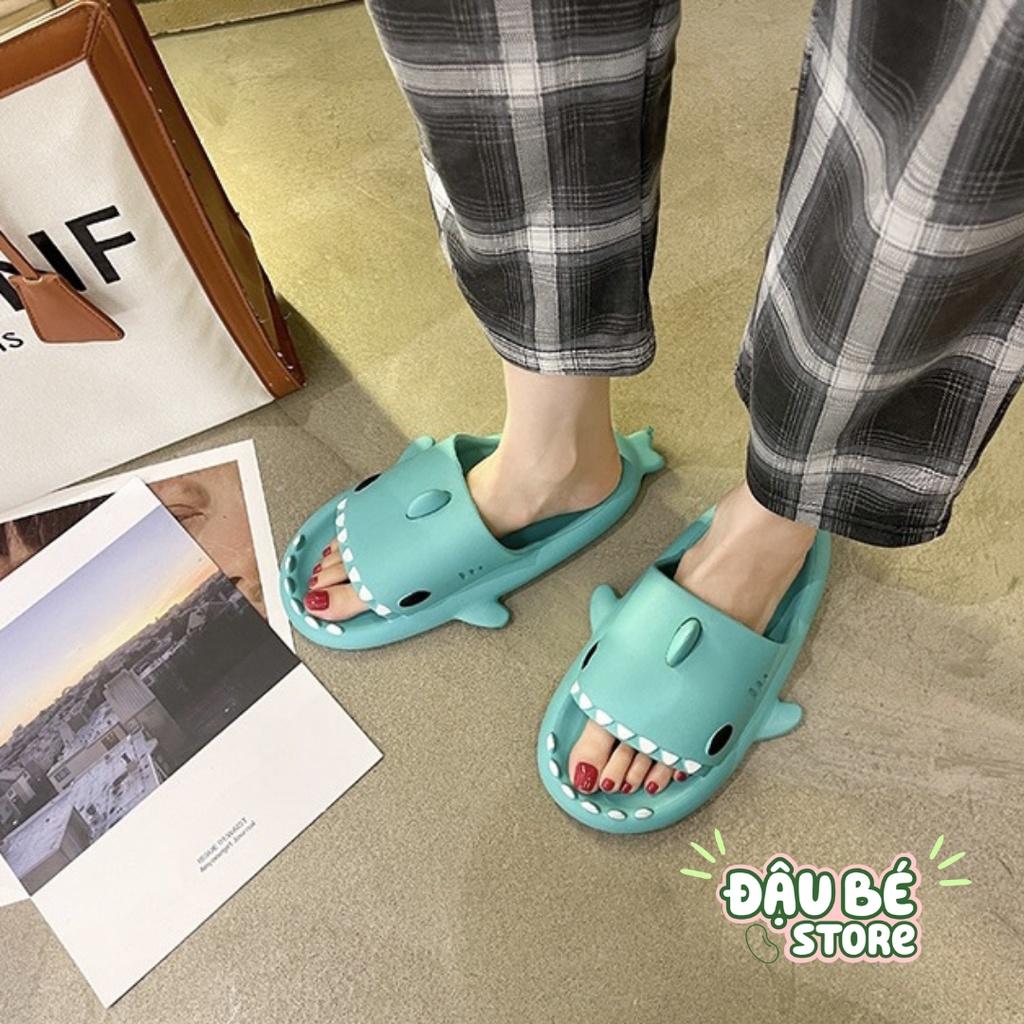 Dép Bánh Mì Hình Cá Mập Nam Nữ Ulzzang Cute - Dép Quai Ngang Unisex Hoạt Hình Ngộ Nghĩnh Đế Mềm Chống Trơn- DAUBE - D053