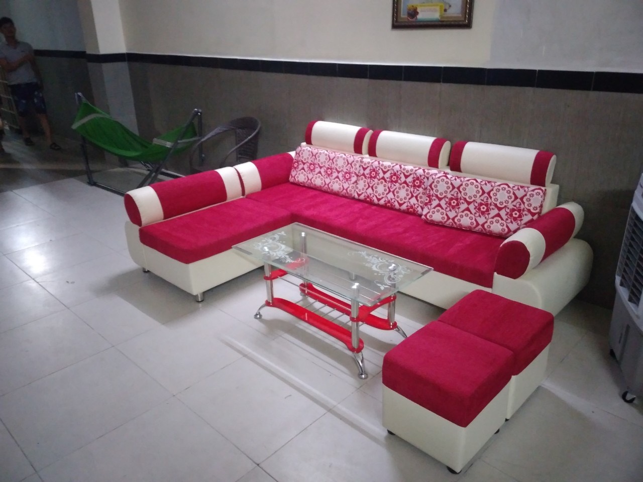 Bộ sofa góc rời tự điều chỉnh xếp góc tùy ý Juno Sofa 2m5 x 1m5, tặng bàn kính sang trọng