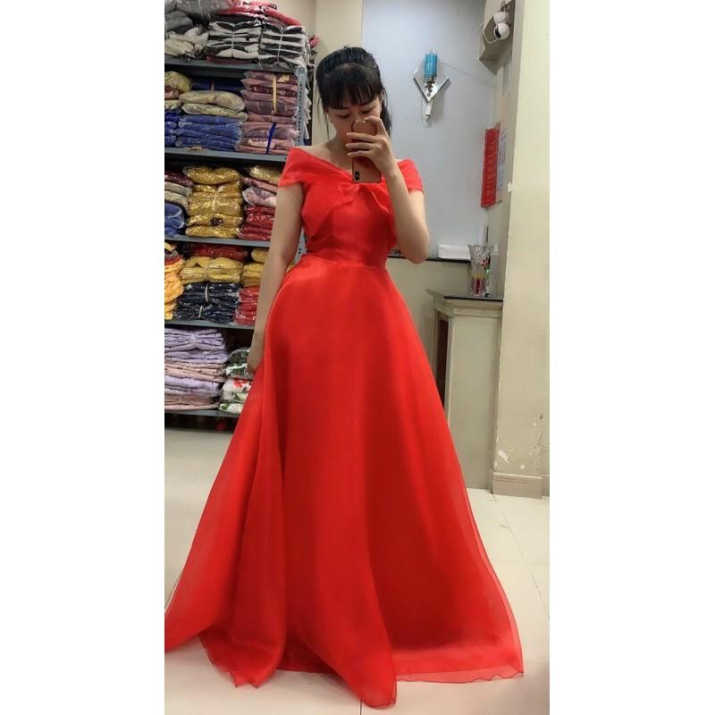 ĐẦM MAXI DẠ HỘI BẸT VAI GỢI CẢM -MS51Y- Size M/L đến 57kgMM MM