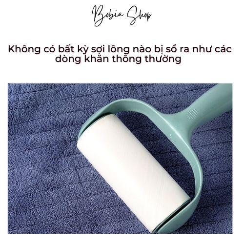 Khăn tắm lông cừu san hô vân kẻ sọc siêu dày, siêu mềm mịn cho da của gia đình 70x140cm