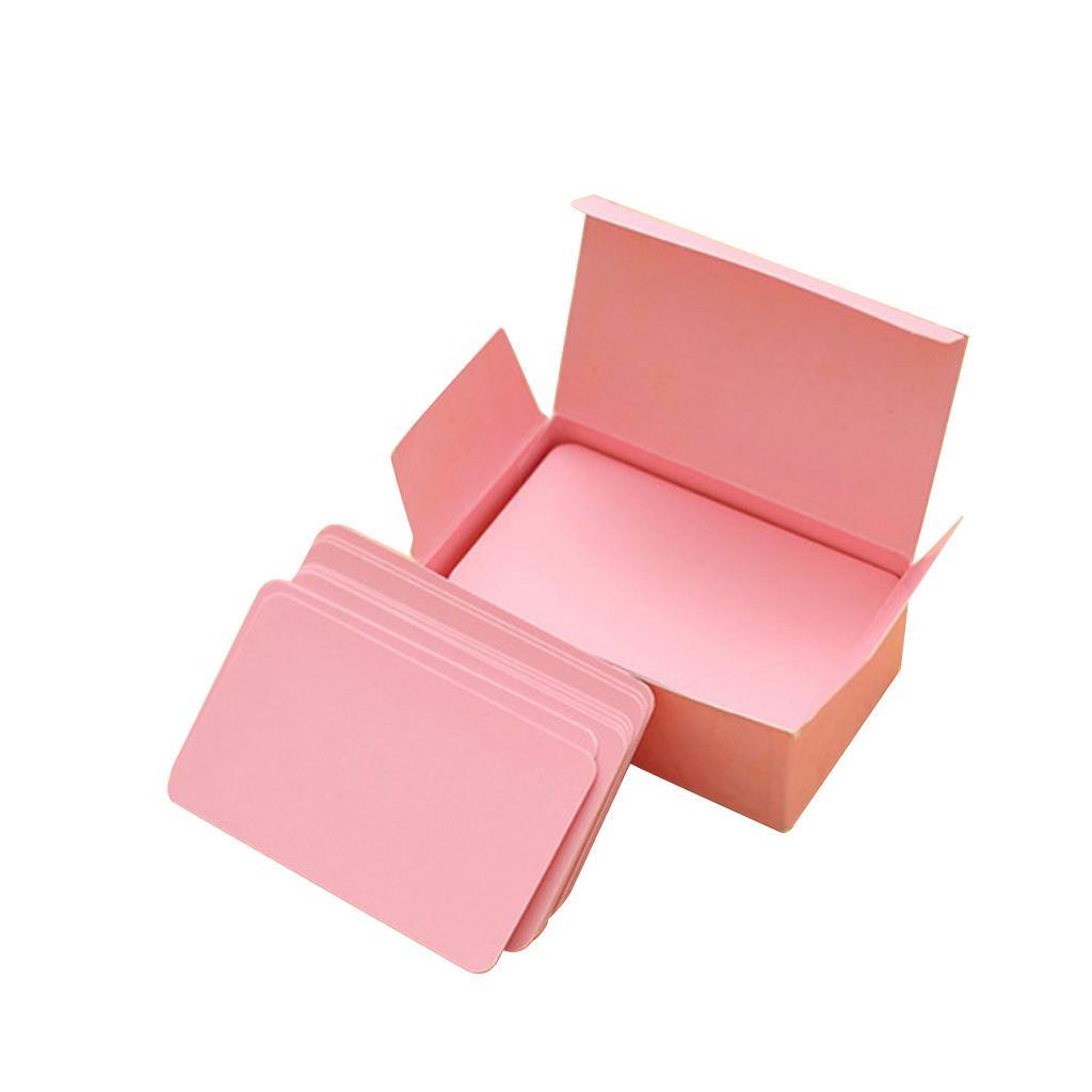 3 Box Paper Blank Index Flash Cards DIY Greeting Quick Message Pink