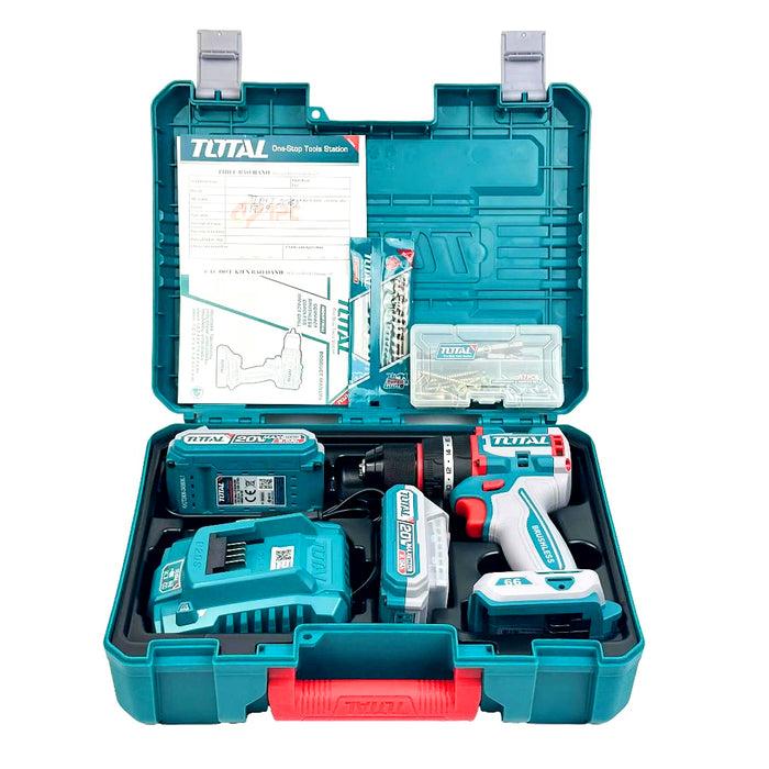 MÁY KHOAN BÚA KHÔNG CHỔI THAN DÙNG PIN LITHIUM-ION 20V 66NM TOTAL TIDLI20668 - HÀNG CHÍNH HÃNG