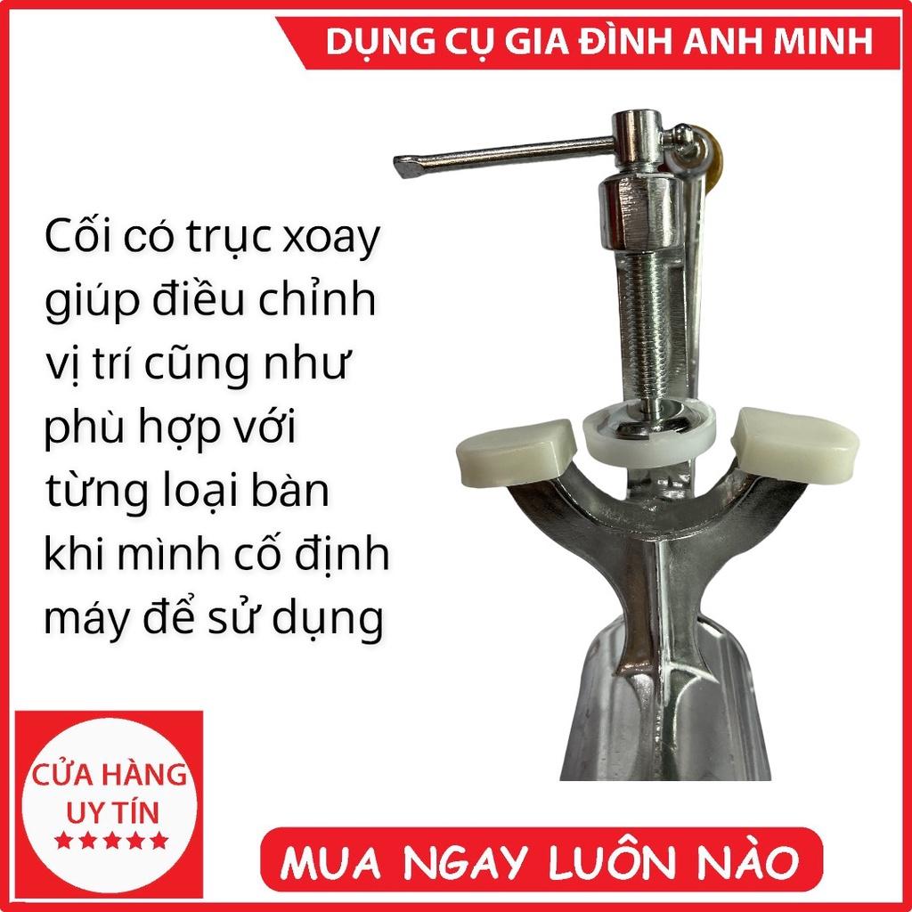 Máy xay thịt bằng tay kẹp bàn inox