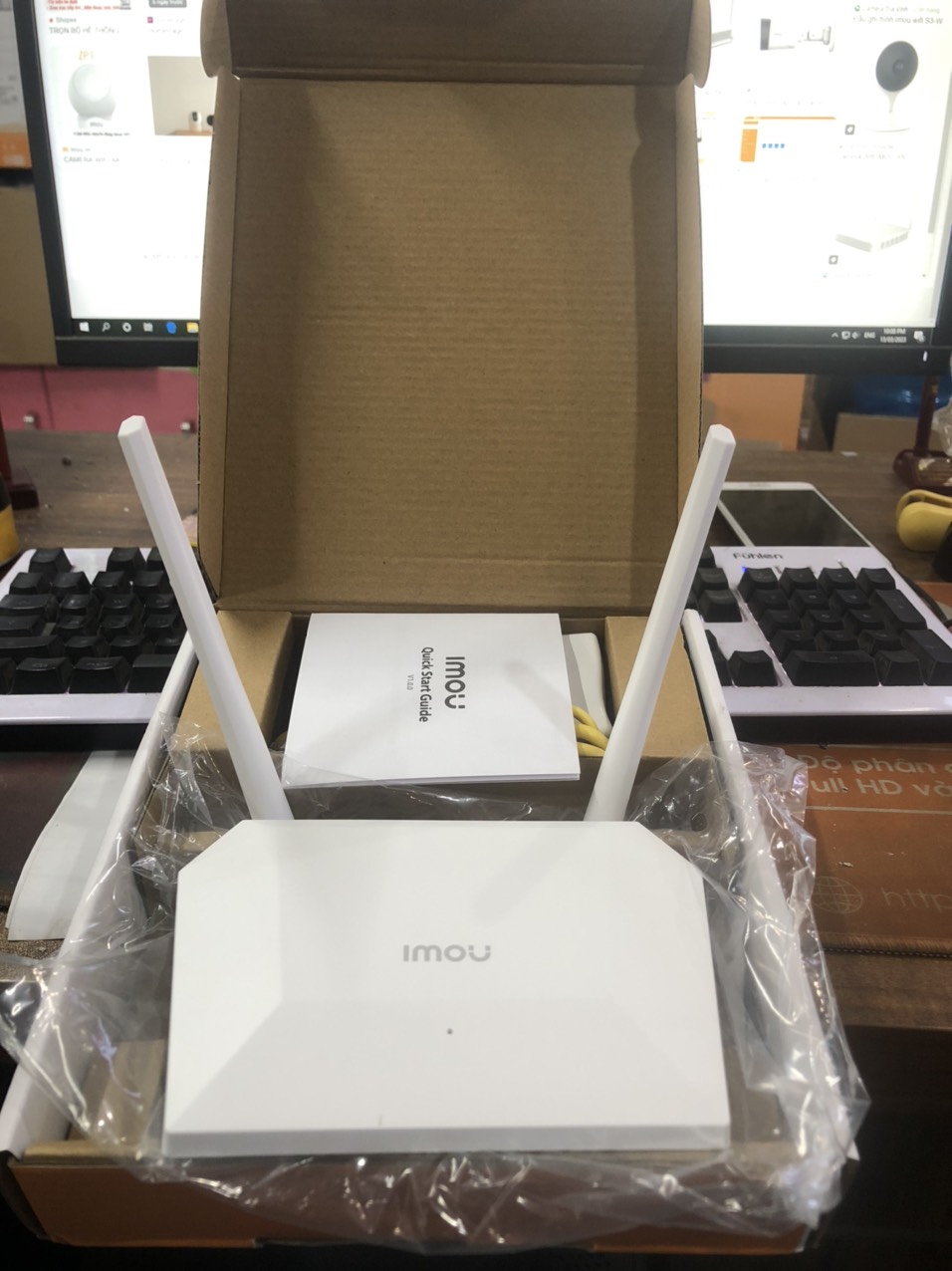 bộ phát wifi Imou HR300 chuẩn N 300Mbps 2.4GHZ , 1 Wan - 3 lan, có tính năng thu phát wifi - Hàng chính hãng bảo hành 24 tháng