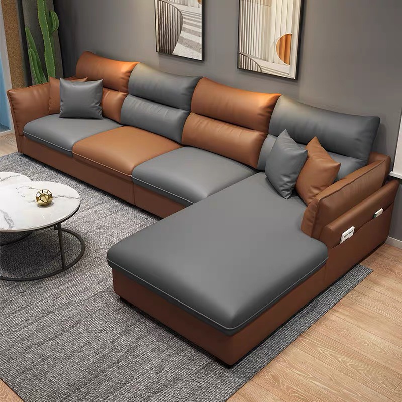 Sofa góc L bọc da Adora