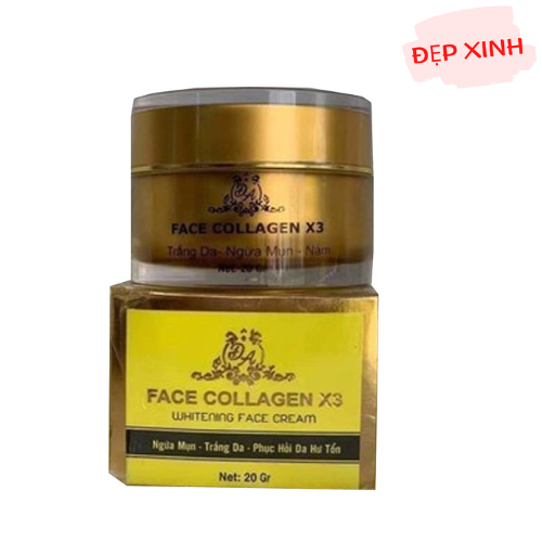 Kem Face Collagen X3 Dưỡng Trắng da - Ngừa mụn - Nám