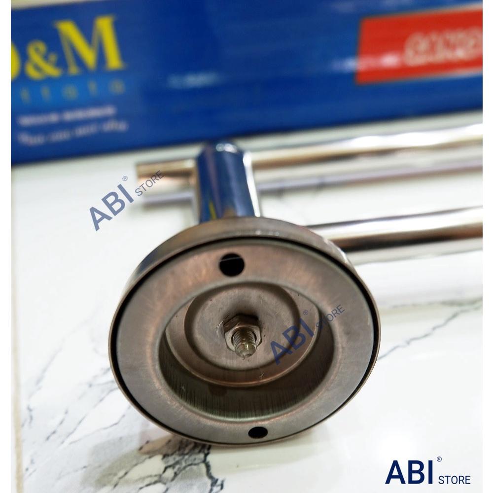 Thanh vắt khăn inox 100% Đ&M mã VK19, Thanh móc treo khăn tắm, quần áo đôi kèm ốc vít chắc chắn