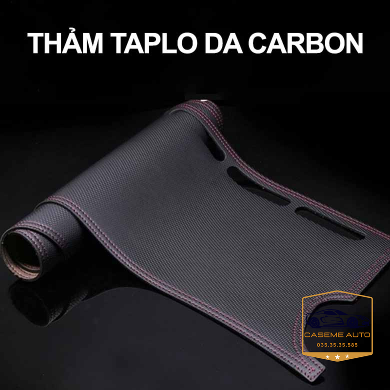 Thảm Taplo 3 Lớp Cho VinFast Limo Green – Nhung Lông Cừu & Da Vân Carbon Cao Cấp, Chống Nắng – Bảo Vệ Taplo Hiệu Quả - Hàng Chính Hãng