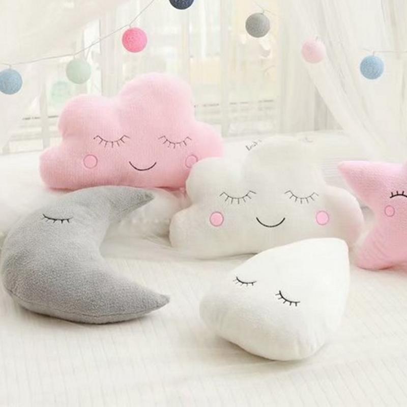 INS Bắc Âu Trẻ Em Phòng Mầm Non Trang Trí Ghế Sofa Gối Đệm Nhồi Bông Mềm Trăng Sao Cloud Gối Cho Bé Trai Bé Gái Phòng Ngủ trang Trí