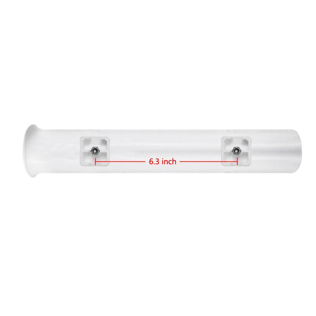 4 Pieces White Color Slotted Rod Holder Fishing Pole Rack Socket for Marine Fishing Box Kayak Boat Yacht