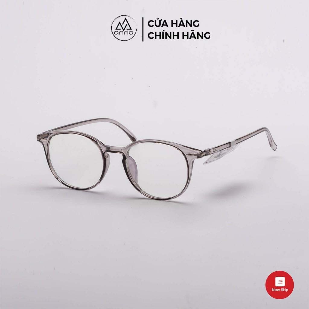 Gọng kính mắt thời trang nam nữ ANNA dáng tròn gọng nhựa dẻo chính hãng - 170LS005