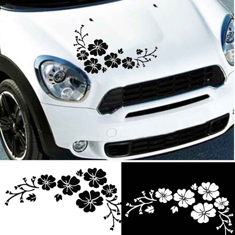 Sticker Nhãn Dán Trang Trí Xe Ô Tô Hình Hoa Đào Mùa Xuân