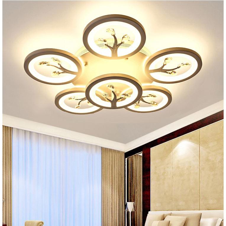 Đèn trần SIPIO kiểu dáng sang trọng với 3 chế độ ánh sáng hiện đại - kèm điều khiển từ xa - .