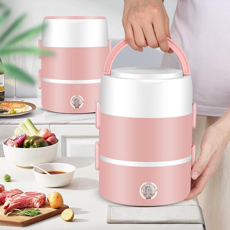 Cặp Lồng Cắm Điện 3 Tầng ruột inox Cao Cấp Giữ Nóng Thức Ăn Liên Tục