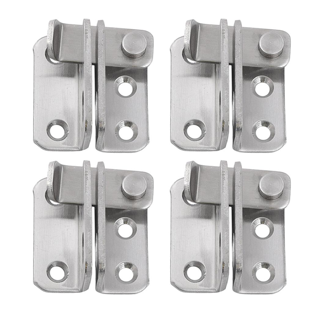 4x Stainless Steel Hasp Cabinet Door Latch Security Lock Hardware Right open